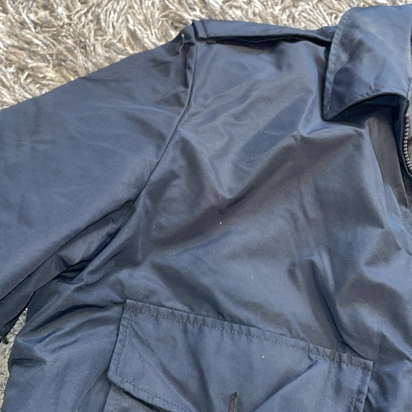 Fechheimer insulated navy blue zippered bomber jacket hoodie size large uniform - Picture 4 of 15